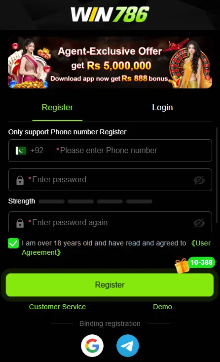 Win786 Game Register