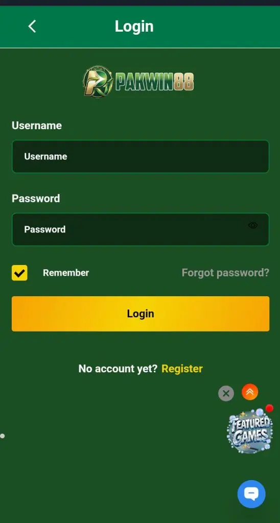 PAK88 Game Registration
